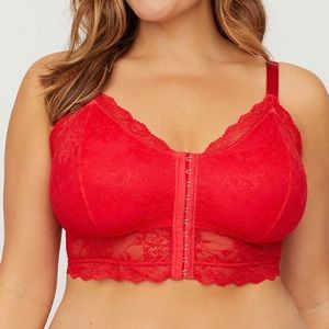 Sexy red lace bralette